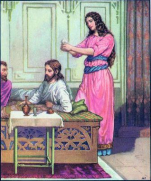 Mary anointing Jesus